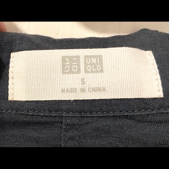 UNIQLO blue linen button down dress - Picture 2 of 2